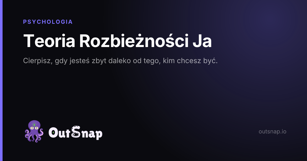 OutSnap, karta wiedzy: Teoria Rozbieżności Ja (Psychologia)