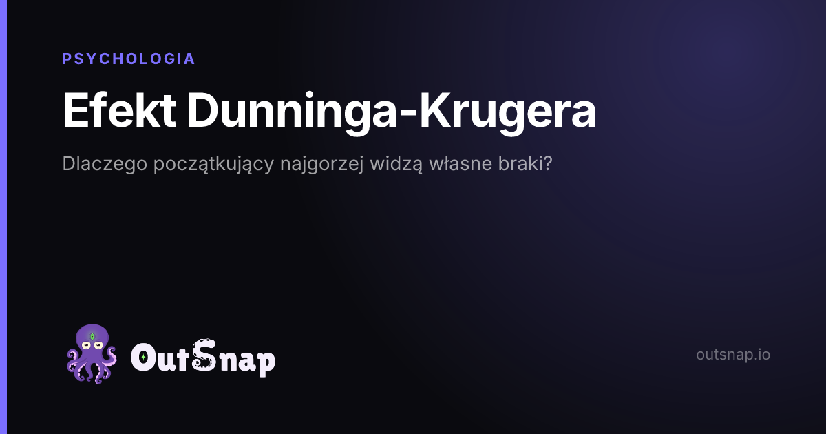 OutSnap, karta wiedzy: Efekt Dunninga-Krugera (Psychologia)